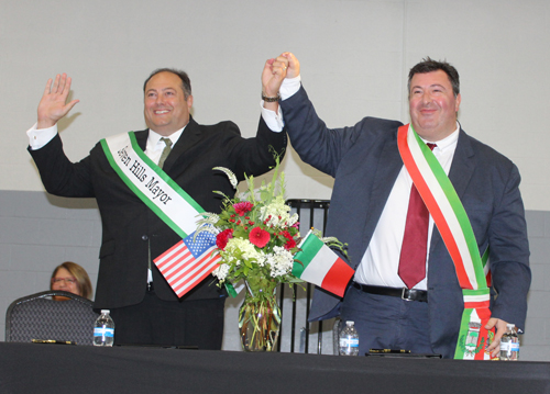 Mayor Anthony D. Biasiotta and Mayor Simone Costanzo