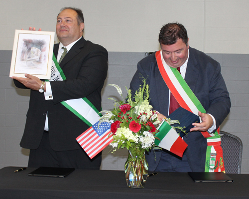 Mayor Anthony D. Biasiotta of The City of Seven Hills and Mayor Simone Costanzo of Coreno Ausonio