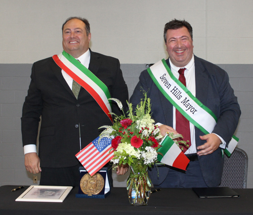 Mayor Anthony D. Biasiotta of The City of Seven Hills and Mayor Simone Costanzo of Coreno Ausonio