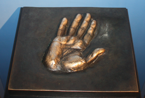 Original bronze cast of the hand of Pope John Paul II