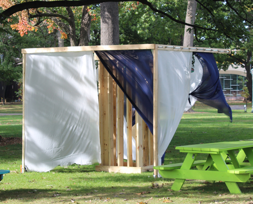 The Suspended Threshold Sukkah