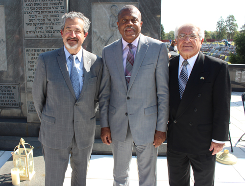 Mark Frank, Bedford Hts. Mayor Phillip Stevens and Avi Goldman