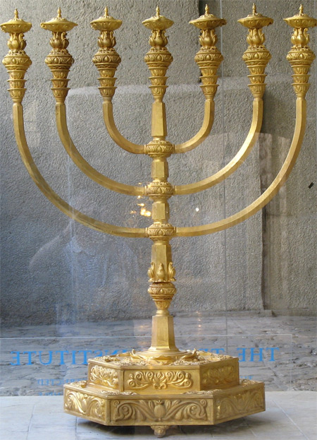 Replica of the Temple menorah