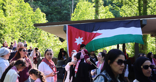 Group posing at Jordanian Festival in Cleveland