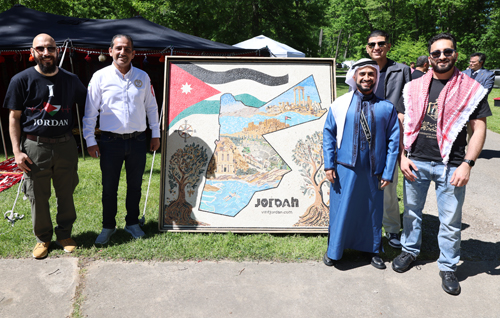 Group posing at Jordanian Festival in Cleveland