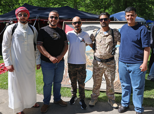 Group posing at Jordanian Festival in Cleveland
