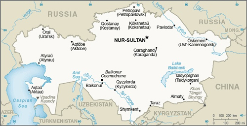 Kazakhstan map