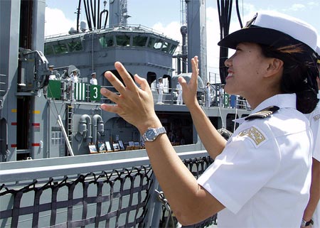 South Korean midshipman aboard ROKN Daecheong