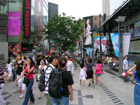 Myeongdong shopping district - South Korea