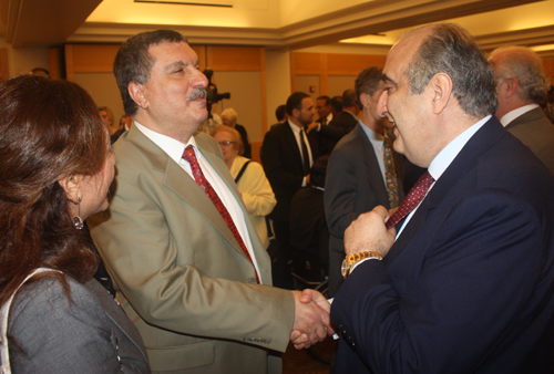 Fares Fawaz  and Lebanese Minister of Tourism Fady Abboud