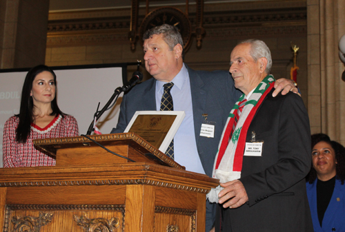 Pierre Bejjani presents award to Tony Abdulkarim