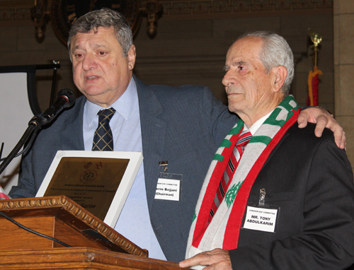 Pierre Bejjani presents award to Tony Abdulkarim