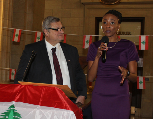 Pierre Bejjani and Congresswoman Shontel Brown's representative