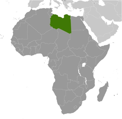 Libya map in Africa