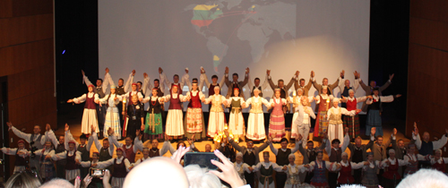 Entrance of the Dancers at Juventus Lithuanian Folk Dance Festival