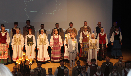 Entrance of the Dancers at Juventus Lithuanian Folk Dance Festival