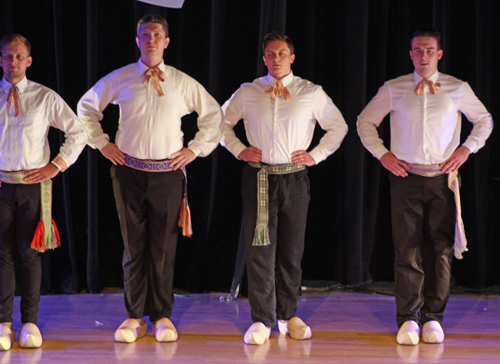 performance in wooden shoes by Spindulys dancers from Lemont, Illinois. 