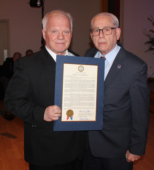 Algis Gudenas and Mike Polensek with Proclamation