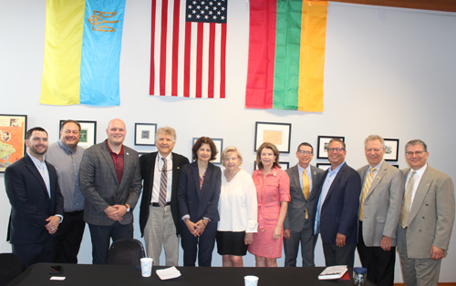 Some of the civic leaders with the panelists