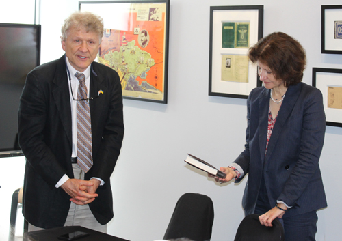 George Jaskiw and Ambassador Plepyte