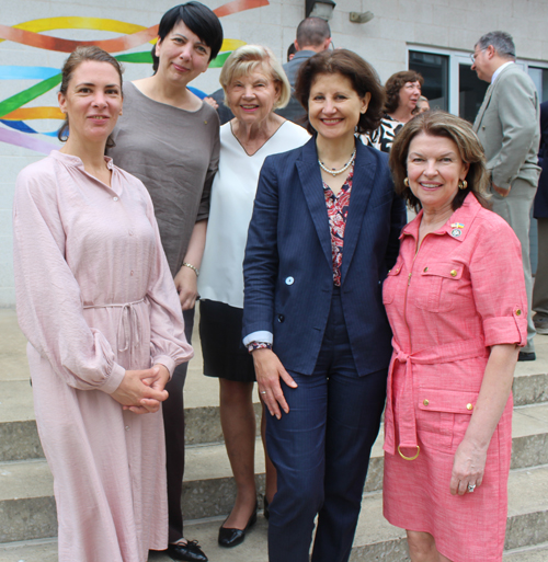 Slovenian Consul General Suzana Cesarek, Ingrida Bublys, Ambassador Plepyte and Marta Kelleher