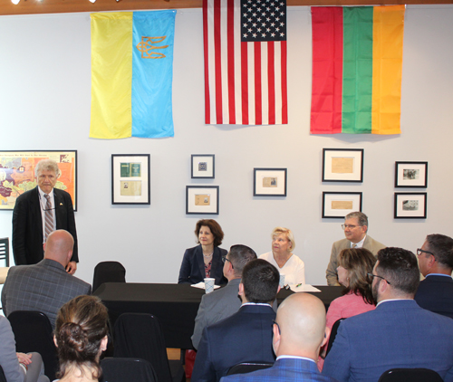George Jaskiw, Ambassador Plepyte, Ingrida Bublys and Taras Mahlay
