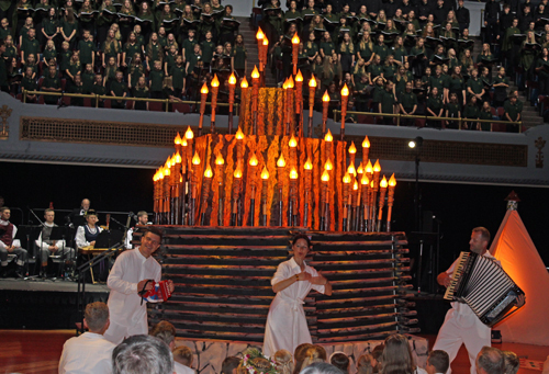 Lithuanian torches at song festival