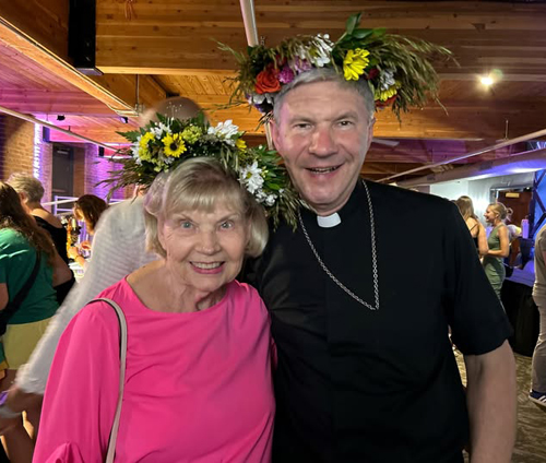 Honorary Consul Ingrida Bublys with Archbishop from Lithuania Lionginas Virbalas S. J.