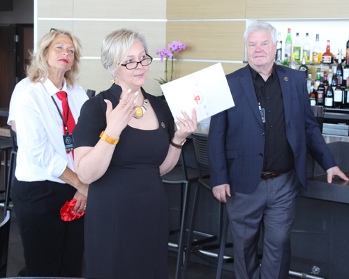 Lithuanian dignitaries at reception in Cleveland