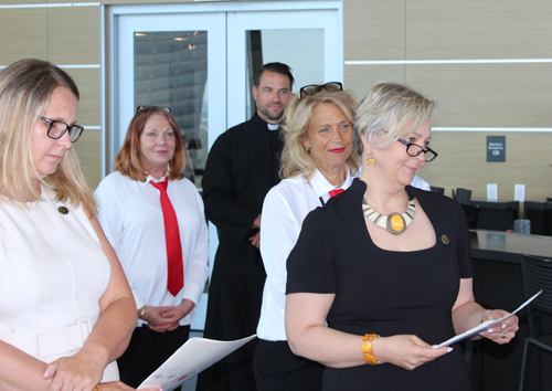Lithuanian dignitaries at reception in Cleveland