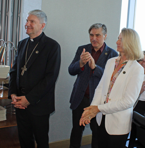 Lithuanian dignitaries at reception in Cleveland