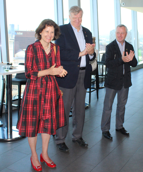 Lithuanian dignitaries at reception in Cleveland