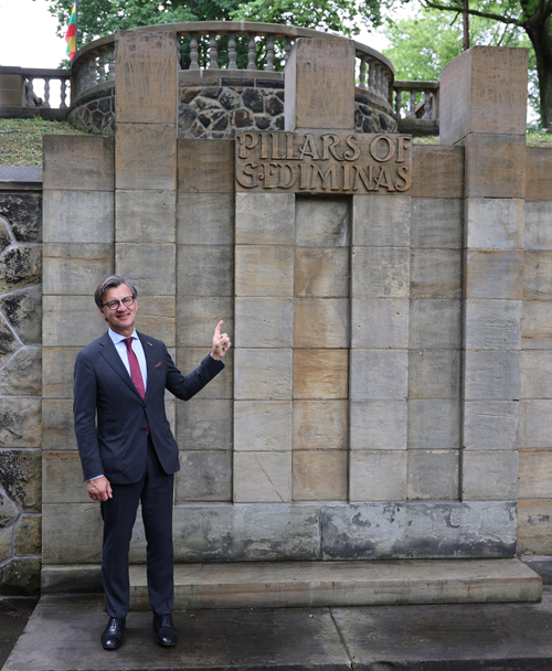 Ambassador Gediminas Varvuolis at Pillars of Gediminas