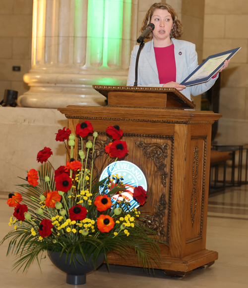 A representative of Cleveland Mayor Justin Bibb 