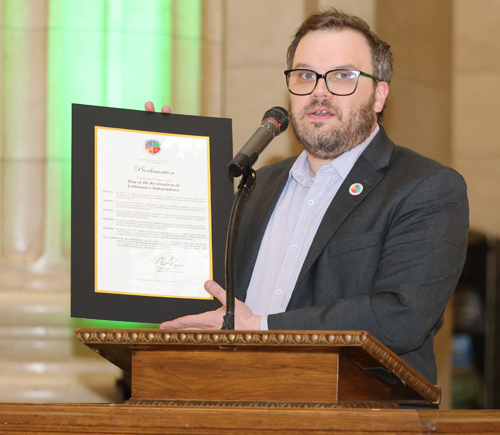 A representative of Cuyahoga County Executive Chris Ronayne 