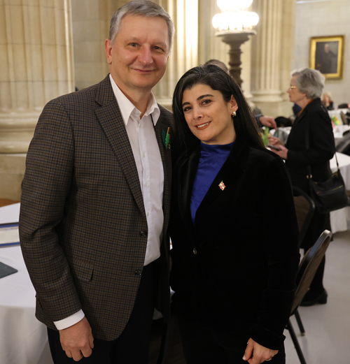 Consul General Regimantas Jablonskas and Honorary Lebanese Consul Zeina Charif