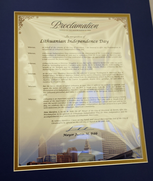 Proclamation for Lithuania