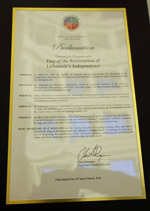 Proclamation from Cuyahoga County