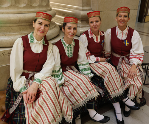 Members of the Lithuanian Folk Dance Group Svyturys