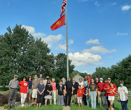 Macedonia flag raising