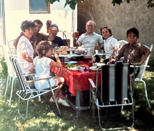 Young Marija Georgievski (age 7) with family in Macedonia