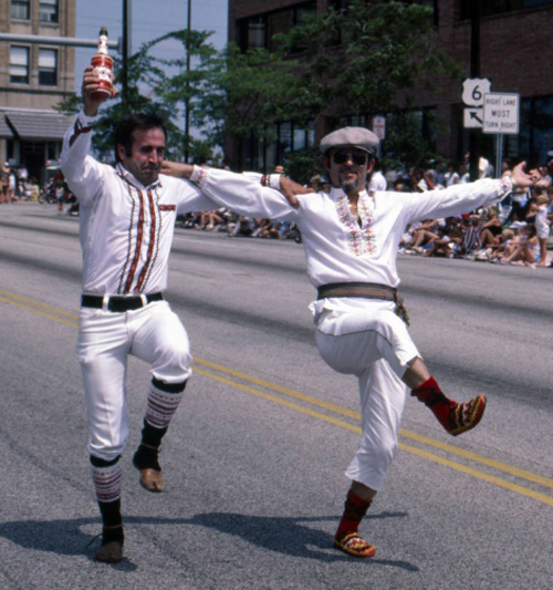 Macedonians in the Lorain Festival parade in the '80's