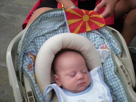 One of the newest Macedonian-Americans in the diaspora, Baby George