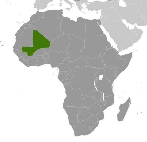 Map of Mali inj Africa