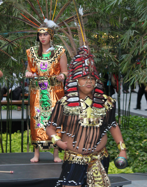 Grupo Tepehuani Nelli perform an ancient Mexican Aztec dance 