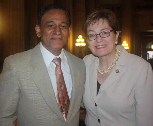 Lou Acosta and Marcy Kaptur