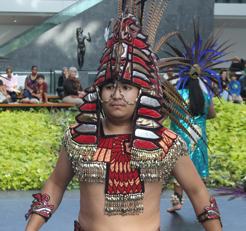 Grupo Tepehuani Nelli performed pre-Hispanic era dances in beautiful Mexican Aztec costumes 