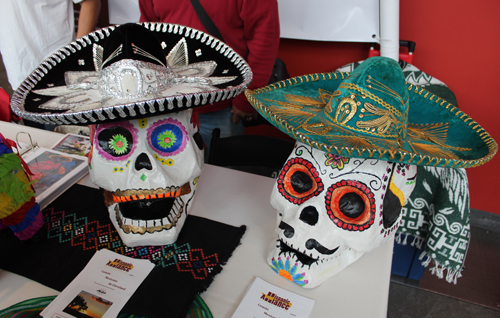 Day of the Dead skulls at Hispanic Alliance table