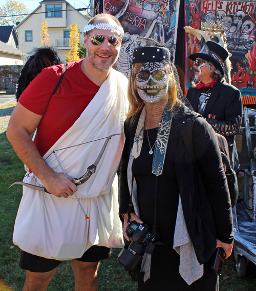 People in costumes and makeup at Day of the Dead in Cleveland 2022