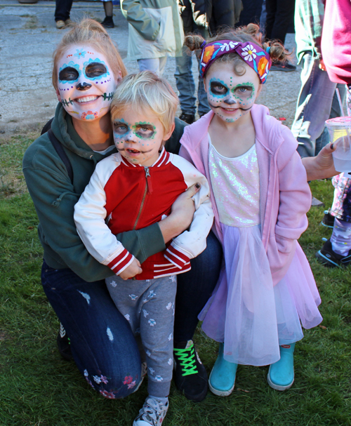 People in costumes and makeup at Day of the Dead in Cleveland 2022